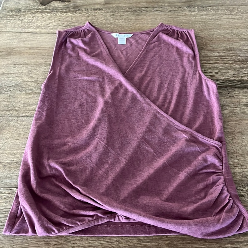 Athleta, Breezy Wrap Tank, V neck, size Medium